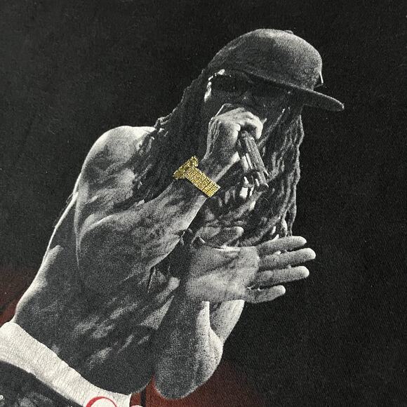 Lil Wayne Shirt Mens Medium Tour Graphic Hip Hop Vintage Y2K 2000s Rap Tee - Picture 10 of 15